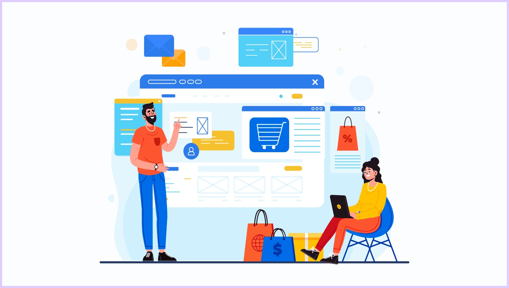 تصميم تطبيق متجر إلكتروني